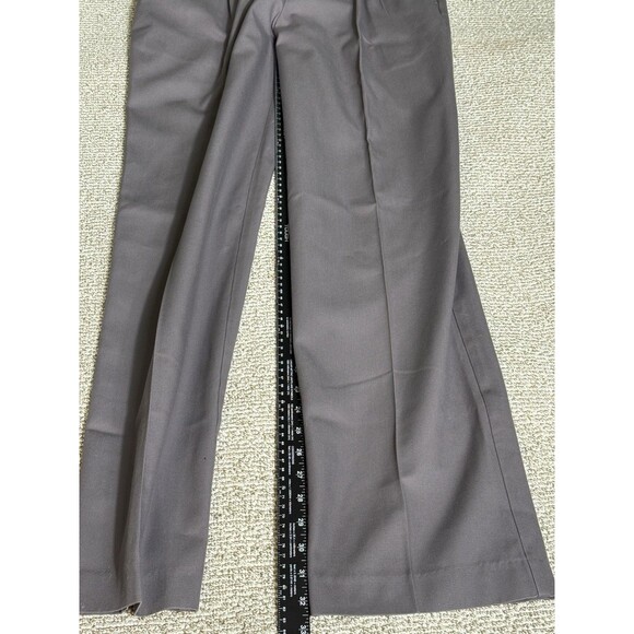 Denver Hayes Pleated Front Men's Pants 34x32 Grey No Iron Dress Pants Cotton - Picture 7 of 8